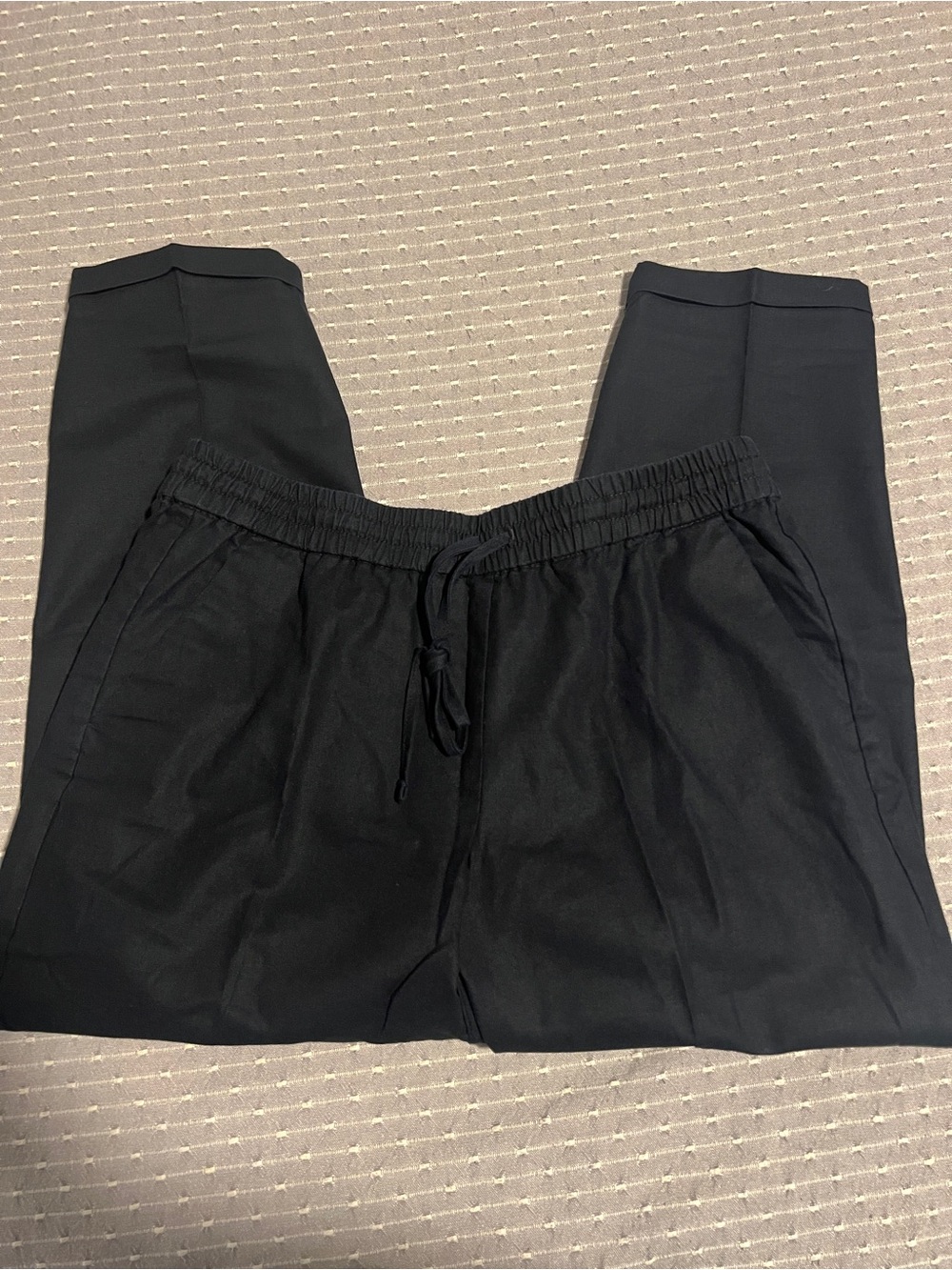 EUC Women’s JCrew Black Cropped Drawstring Casual Pants - 12